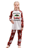 Conjuntos de pijamas familiares con estampado rojo navideño