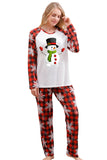 Conjuntos de pijamas familiares con estampado rojo navideño
