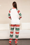 Conjunto de pijamas de árbol de Navidad de la familia rojo verde