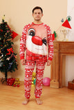 Estampado de ciervo rojo Conjunto de pijamas familiares a juego de Navidad
