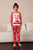 Pijama navideño familiar con estampado de ciervo rojo