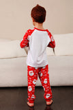 Pijama navideño familiar con estampado de ciervo rojo