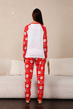 Pijama navideño familiar con estampado de ciervo rojo