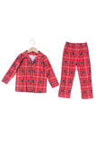 Pijama navideño familiar a cuadros rojos