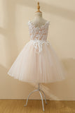Vestido champán de encaje y tul para niña