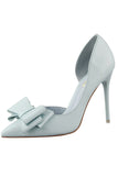Sweet Bow Puntiagudo Lateral Hueco Tacones Altos