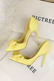 Sweet Bow Puntiagudo Lateral Hueco Tacones Altos